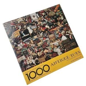 Antique Toys 1000 Piece‎ Puzzle 24 x 30 King Size Jerry Smith Coll New Vtg READ
